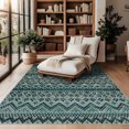 thumbnail image 1 of HOMERRY Boho Print Non Slip Area Rug 10' x 13' for Living Room Washable Indoor Carpet, Blue, 1 of 6