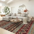 thumbnail image 1 of HOMERRY Boho Print Non Slip Area Rug 8' x 10' for Living Room Washable Indoor Carpet, Red, 1 of 6