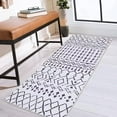 thumbnail image 1 of HOMERRY Boho Rug Runner Washable Ultra Soft Long Rug Entryway Carpet for Bedroom Hallway Accent Area Rug Neutral Rug, 2'x6', Black/White, 1 of 5