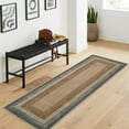 thumbnail image 1 of HOMERRY Braided Print Border Runner 2' x 8' for Hallway Modern Washable Throw Rugs for Kitchen Indoor Carpet, Green/Orange, 1 of 6