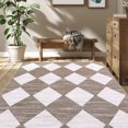 thumbnail image 1 of HOMERRY Brown 9x12 Area Rug Geometric Rugs for Living Room Washable Modern Trellis Carpet for Bedroom, 1 of 7