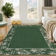 thumbnail image 1 of HOMERRY Floral Border Non Slip Area Rug 8' x 10' for Living Room Washable Indoor Carpet, Green, 1 of 5