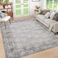 thumbnail image 1 of HOMERRY Floral Border Print Non Slip Area Rug 10' x 13' for Living Room Washable Indoor Carpet, Green/Gray, 1 of 6