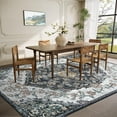 thumbnail image 1 of HOMERRY Floral Print Non Slip Area Rug 10' x 13' for Living Room Washable Indoor Carpet, Black, 1 of 5