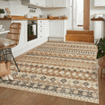 thumbnail image 1 of HOMERRY Floral Print Non Slip Area Rug 8' x 10' for Living Room Washable Indoor Carpet, Beige/Yellow, 1 of 6