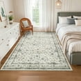 thumbnail image 1 of HOMERRY Floral Print Non Slip Area Rug 8' x 10' for Living Room Washable Indoor Carpet, Beige, 1 of 5