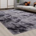 thumbnail image 1 of HOMERRY Fluffy 8' x 10' Area Rugs Non-Slip Carpet, Fuzzy Shaggy Tie-dyed Rugs for Living Room, Dark Gray, 1 of 8