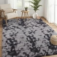 thumbnail image 1 of HOMERRY Fluffy 8' x 10' Area Rugs Non-Slip Carpet, Fuzzy Shaggy Tie-dyed Rugs for Living Room, Dark Gray, 1 of 7