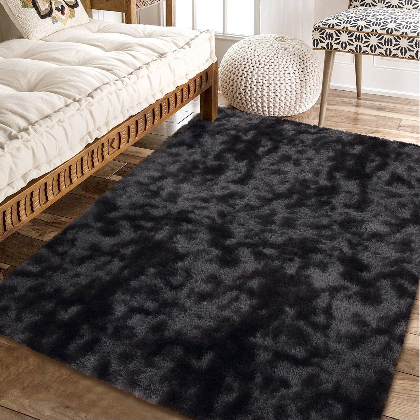 HOMERRY Fluffy Area Rug 8' x 10' Plush Fluffy Rugs Shaggy Carpet Rugs