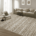 thumbnail image 1 of HOMERRY Foldable Area Rug 5' x 7' Washable Distressed Boho Indoor Carpet for Living Room, Brown, 1 of 5