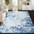thumbnail image 1 of HOMERRY Foldable Area Rug 5' x 7' Washable Modern Abstract Gradient Rug Anti-Slip Backing Rugs for Living Room, Blue, 1 of 6