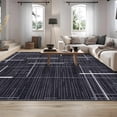 thumbnail image 1 of HOMERRY Geometric Print Low Pile Area Rug 10' x 13' Rug for Living Room Washable Non-Shed Carpet, Black, 1 of 6