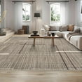 thumbnail image 1 of HOMERRY Geometric Print Low Pile Area Rug 10' x 13' Rug for Living Room Washable Non-Shed Carpet, Brown, 1 of 6