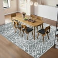 thumbnail image 1 of HOMERRY Geometric Washable Indoor Carpet Farmhouse Non-Slip Modern Rug for Living Room, 9' x 12' Gray, 1 of 5