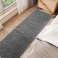 thumbnail image 1 of HOMERRY Hallway Runner Rug, 2x10 Grey Long Runner Mat Soft Plush Shaggy Area Rug Indoor Modern Throw Rug Bedside Runner, Dark Grey, 1 of 5
