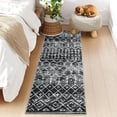 thumbnail image 1 of HOMERRY Hallway Runner Rug Geometric Non Slip Indoor Carpet for Entryway Laundry, 2' x 6' Black, 1 of 5