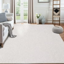 HOMERRY Indoor Area Rug 8' x 10' Washable Rug Large Modern Solid Rug Traditional Rug Contemporary Floor Cover Living Room Mat, Beige