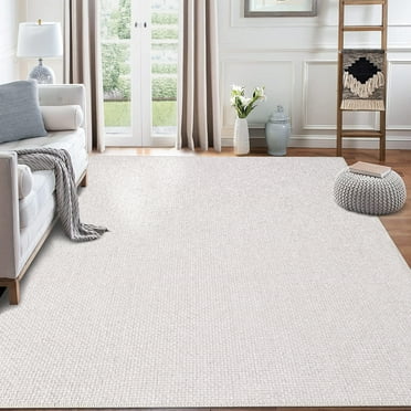 HOMERRY Indoor Area Rug 8' x 10' Washable Rug Large Modern Solid Rug Traditional Rug Contemporary Floor Cover Living Room Mat, Beige