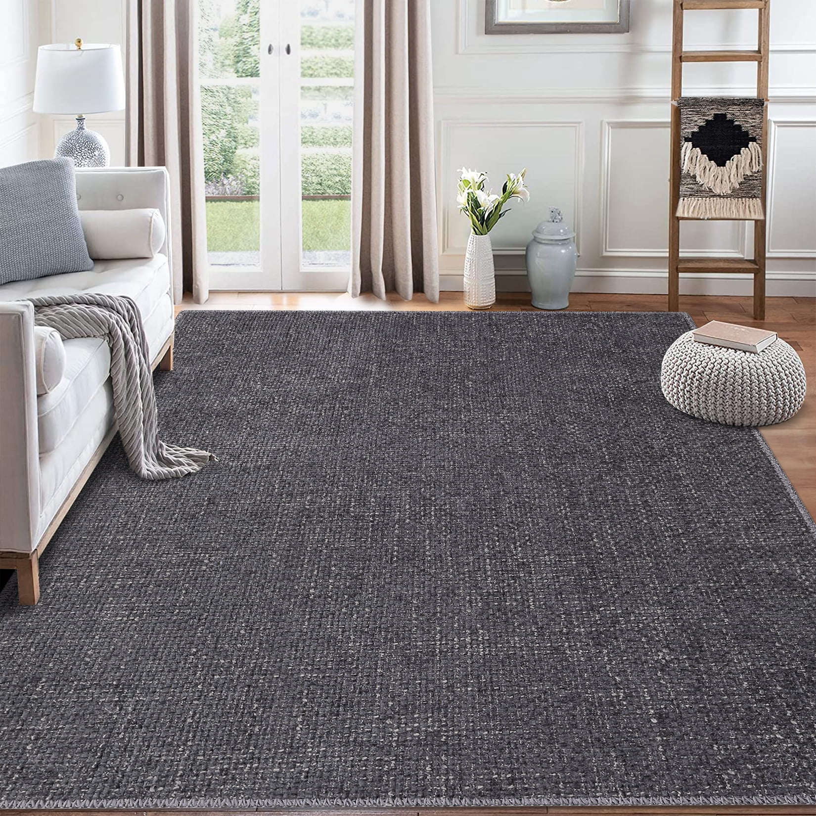 HOMERRY Indoor Area Rug 8' x 10' Washable Rug Large Modern Solid Rug ...