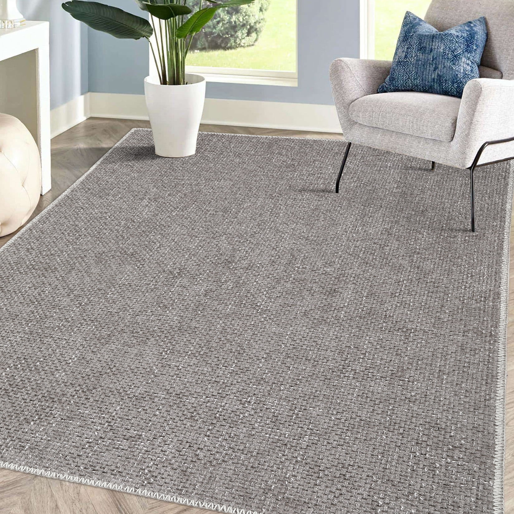 HOMERRY Indoor Area Rug 9' x 12' Washable Rug Large Modern Solid Rug ...
