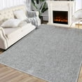 thumbnail image 1 of HOMERRY Indoor Area Rug 9' x 12' Washable Rug Large Modern Solid Rug Traditional Rug Contemporary Floor Cover Living Room Mat, Light Gray, 1 of 5