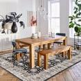 thumbnail image 1 of HOMERRY Indoor Washable 5' x 7' Area Rug Floral Geometric Rug for Living Room, Black, 1 of 6