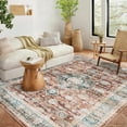 thumbnail image 1 of HOMERRY Indoor Washable 5' x 7' Area Rug Floral Geometric Rug for Living Room, Red, 1 of 6