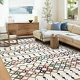 thumbnail image 1 of HOMERRY Indoor Washable 4' x 6' Area Rug Moroccan Geometric Rug for Living Room Non-Slip Floor Carpet for Bedroom, Beige, 1 of 6