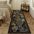 thumbnail image 1 of HOMERRY Jungle Print Runner 2' x 6' for Hallway Modern Washable Throw Rugs for Kitchen Indoor Carpet, Black, 1 of 5