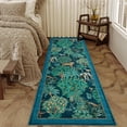 thumbnail image 1 of HOMERRY Jungle Print Runner 2' x 6' for Hallway Modern Washable Throw Rugs for Kitchen Indoor Carpet, Blue, 1 of 5