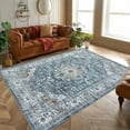 thumbnail image 1 of HOMERRY Large Blue Rug 9' x 12' Area Rug for Living Room Boho Vintage Floral Indoor Carpet, 1 of 6