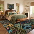 thumbnail image 1 of HOMERRY Large Night Jungle Print Non-Shedding Area Rug 9' x 12' for Living Room Washable Indoor Carpet, Navy, 1 of 5
