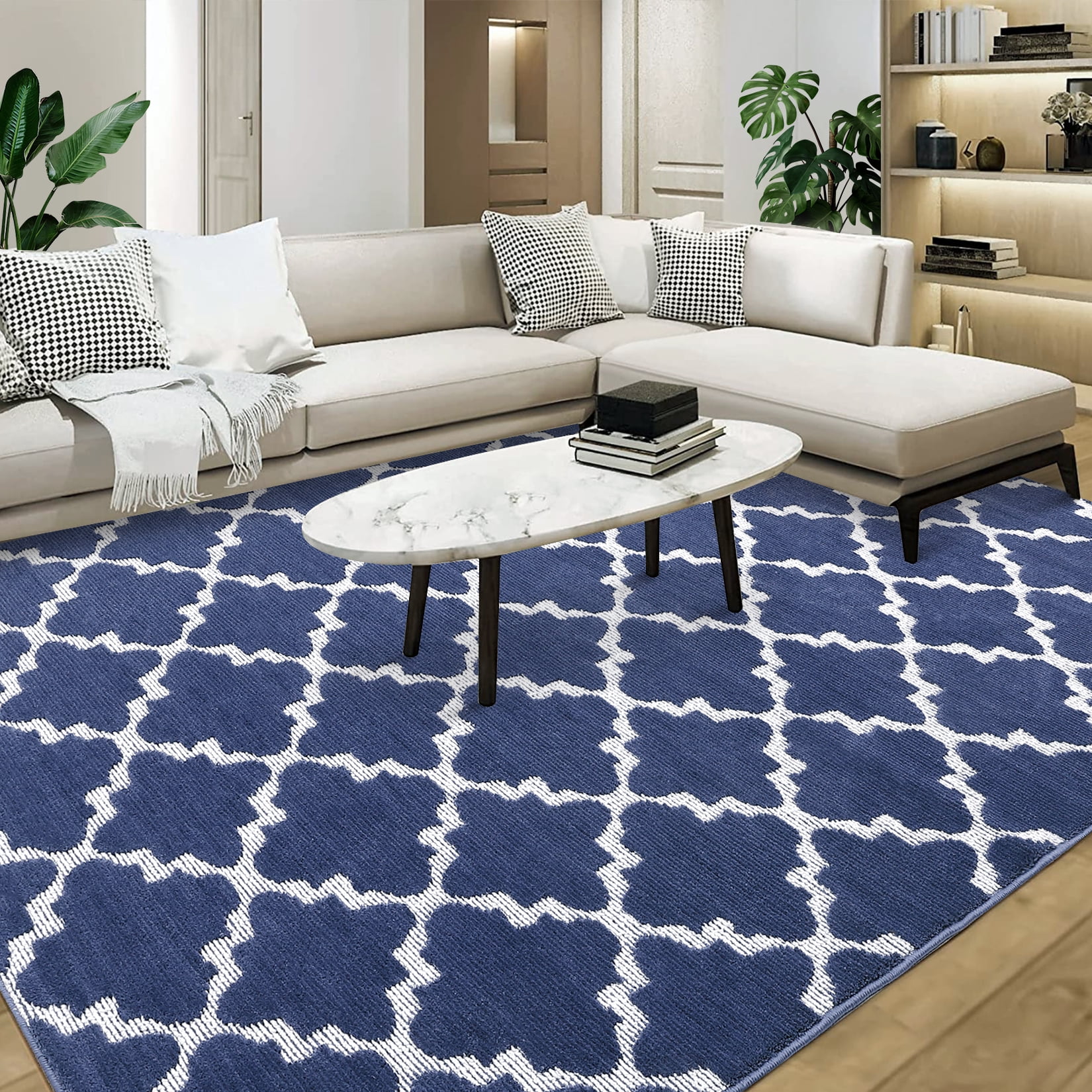HOMERRY Large Shag Area Rugs for Living Room 10'x13' Modern Geometric ...