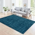 thumbnail image 1 of HOMERRY Modern 4' x 6' Area Rug for Living Room Washable Blue Solid Pattern Indoor Carpet, 1 of 6