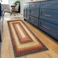 thumbnail image 1 of HOMERRY Modern Geometric Area Rug 2x10 Runner Rug Boho Braided Entryway Runners Red Washable Rug, 1 of 7