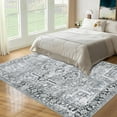 thumbnail image 1 of HOMERRY Modern Vintage Area Rug 8x10 Area Rug for Living Room Machine Washable Floor Mat for Bedroom Nursery Kids Playroom Boho Floor Cover Large Aesthetic Rug, Gray, 1 of 5