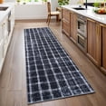 thumbnail image 1 of HOMERRY Plaid Print Runner 2' x 6' for Hallway Modern Washable Throw Rugs for Kitchen Indoor Carpet, Blue, 1 of 5