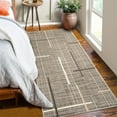 thumbnail image 1 of HOMERRY Rug 2' x 6' Kitchen Mat Long Hallway Runner Rug Washable Indoor Modern Geometric Carpet for Bedroom, Brown, 1 of 6