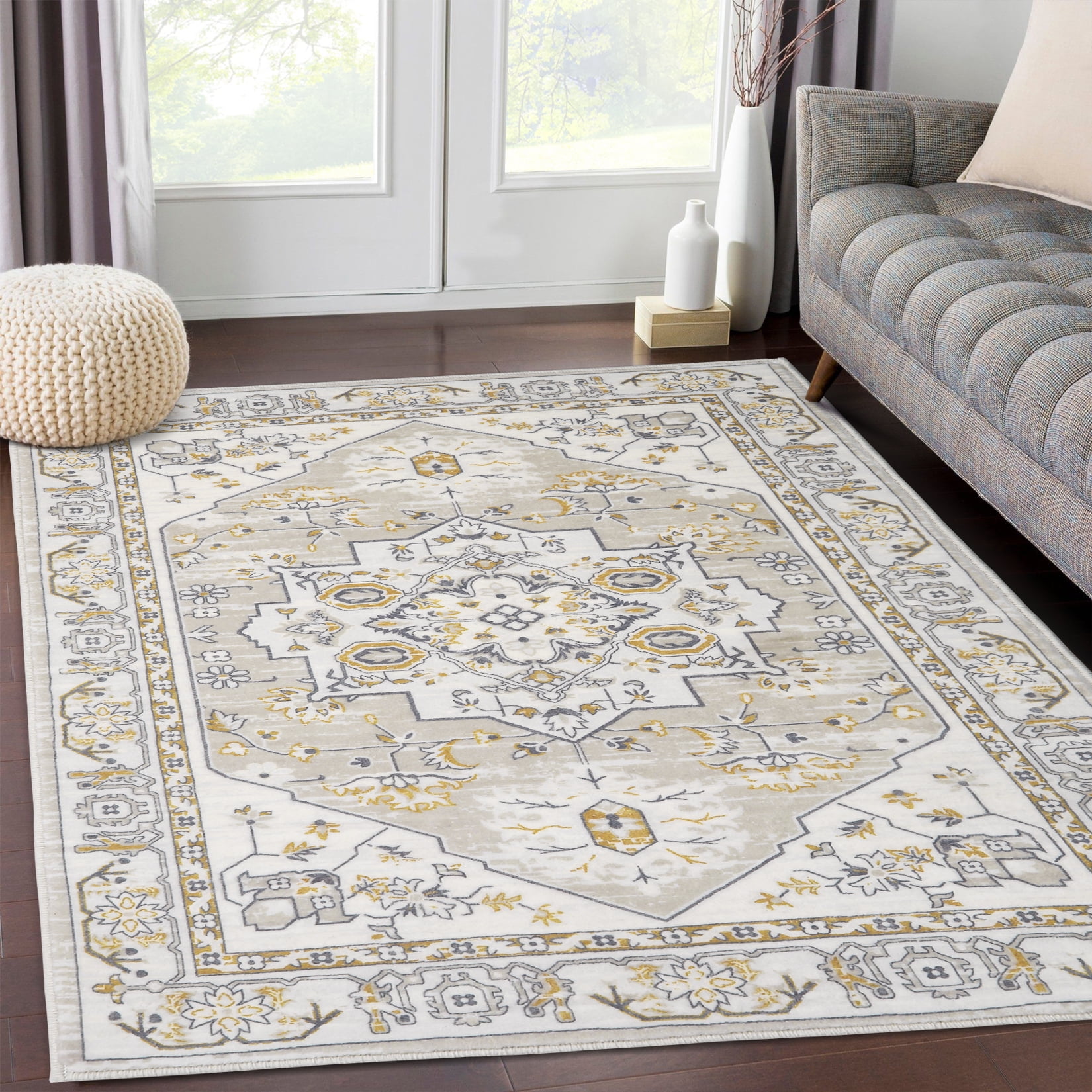 HOMERRY Rug 8x10 Area Rug for Living Room Persian Medallion Floor Cover ...