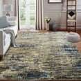 thumbnail image 1 of HOMERRY Rugs 8' x 10' Abstract Area Rug for Living Room Non Slip Carpet, Navy/Taupe, 1 of 5
