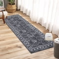 thumbnail image 1 of HOMERRY Runner 2' x 6' Rug Washable Modern Geometric Border Hallway Runner Indoor Carpet for Doorway, Gray, 1 of 6