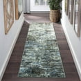 thumbnail image 1 of HOMERRY Runner Rug 2' x 6' Abstract Area Rug for Living Room Low Pile Carpet, Blue/Grey, 1 of 5