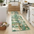 thumbnail image 1 of HOMERRY Runner Rug 2'x 6' Abstract Indoor Washable Rug for Hallway Bohemian Modern Carpet, Green, 1 of 6