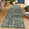 thumbnail image 1 of HOMERRY Runner Rug 2' x 6' Washable Floral Hallway Runner Carpet, Green, 1 of 7