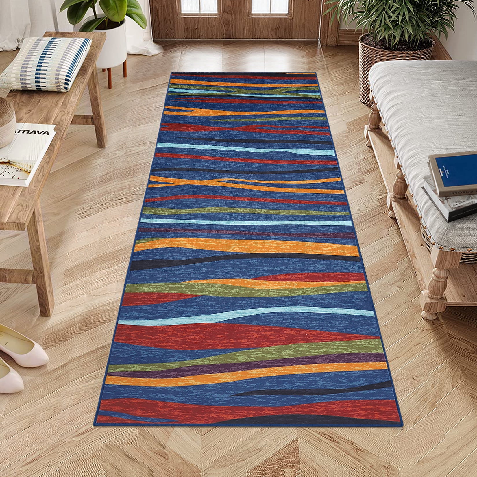 HOMERRY Runner Rug 2x6 Abstract Indoor Washable Rug for Hallway ...