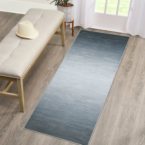 HOMERRY Runner Rug Non Slip Bathroom Rugs Washable Modern Abstract Rug Stain Resistant Entryway Rugs Indoor Rug 2' x 6' Gray