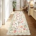 thumbnail image 1 of HOMERRY Scalloped Snake Animal Floral Print Runner 2' x 6' for Hallway Modern Washable Throw Rugs for Kitchen Indoor Carpet, Beige, 1 of 5