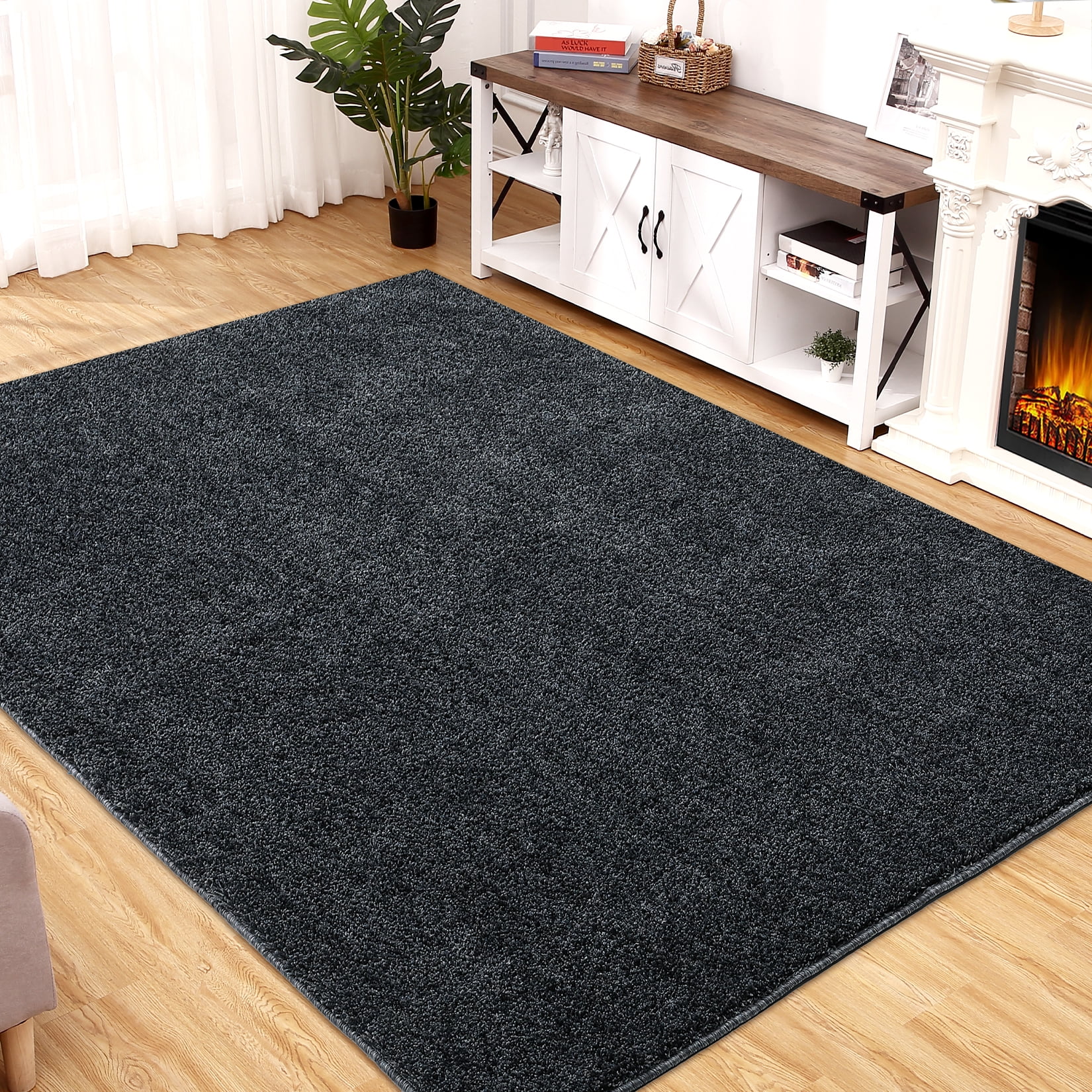 HOMERRY Soft Thick Fuzzy Rug Fluffy Area Rug for Bedroom 8'x10' Rug for ...