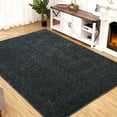 thumbnail image 1 of HOMERRY Soft Thick Fuzzy Rug Fluffy Area Rug for Bedroom 8'x10' Rug for Living Room, Black, 1 of 7