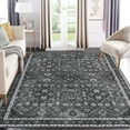 thumbnail image 1 of HOMERRY Vintage Washable Area Rug 8' x 10' Rug for Dining Room Moroccan Carpet, Black, 1 of 7